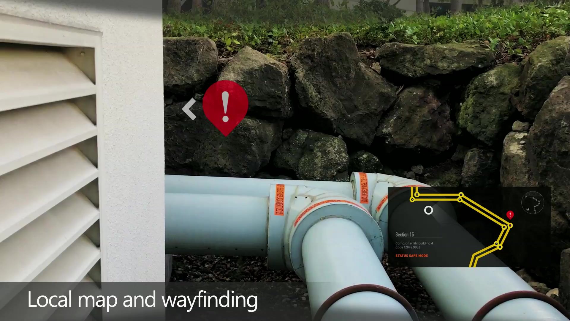 Feb 2017 film: a mini-map and an alert walk the inspector to the problem.